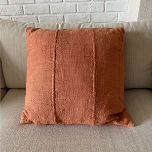 Textured Terracotta Throw Pillow